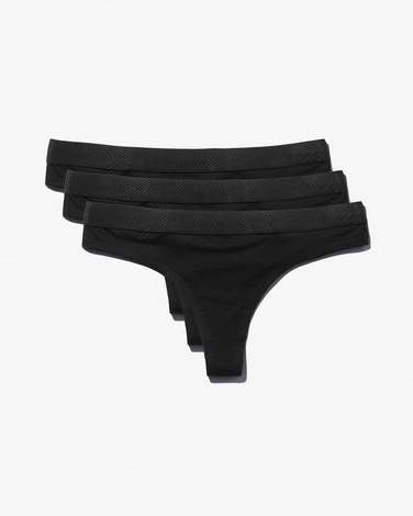 W - 3X THONG BLACK