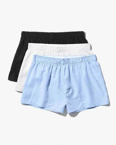 M - 3X BOXER SHORTS SLIM SkyBlue/Black/White