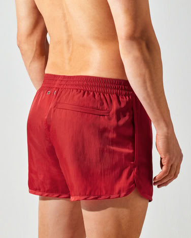 MS - POPPY RED Shorts Satin TWILL