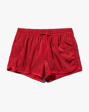 MS - POPPY RED Shorts Satin TWILL