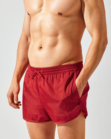 MS - POPPY RED Shorts Satin TWILL