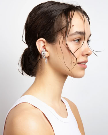 BLOWN CHARM EAR CUFF CLEAR SR - RH 