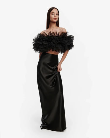 MARITZA MAXI SKIRT MIDNIGHT BLACK