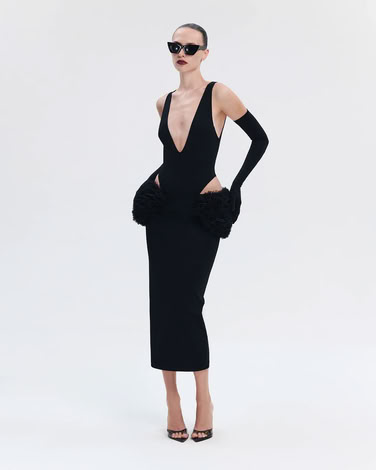 STRETCH-FIT BODYSUITE MIDNIGHT BLACK 