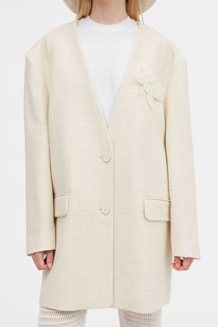 ATELIER AMANDA BROCHE IVORY QUARTZ