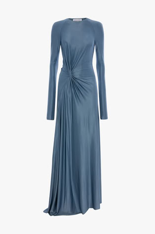 LONG SLEEVE TWIST DETAIL GOWN 