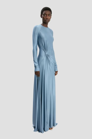 LONG SLEEVE TWIST DETAIL GOWN 