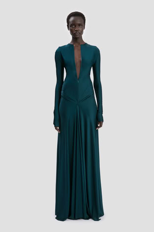 LONG SLEEVE CUT-OUT GOWN