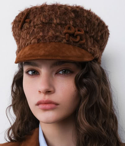 BAKER BOY CAP IN BROWN