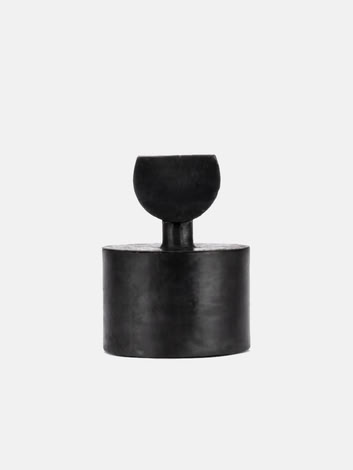 BOUGIE TOTEM HALFMOON SMALL12X10 (BLACK UDDU) 