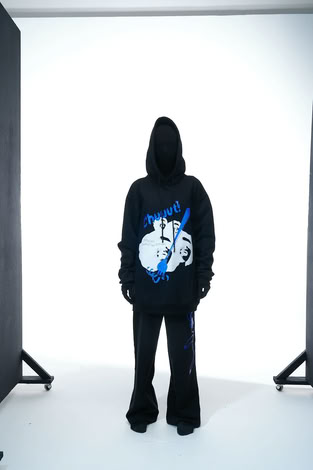 PANTS “TEMPORARY STUFF” IN BLACK