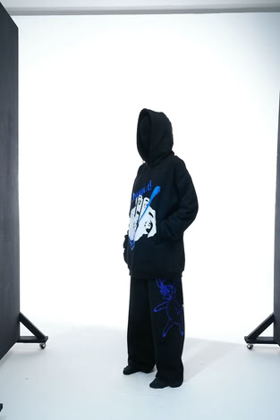 PANTS “TEMPORARY STUFF” IN BLACK