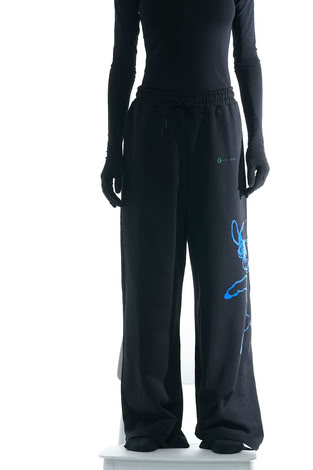 PANTS “TEMPORARY STUFF” IN BLACK