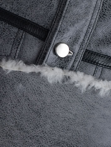 VINTAGE OVERSIZED JACKET IN SHEARLING IN GREY