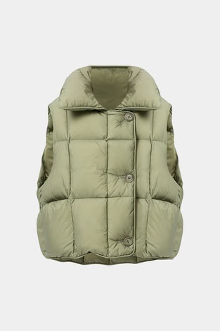 COZY CLOUD VEST OLIVE GREEN