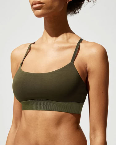 W-SCOOP BRALETTE OLIVE GREEN
