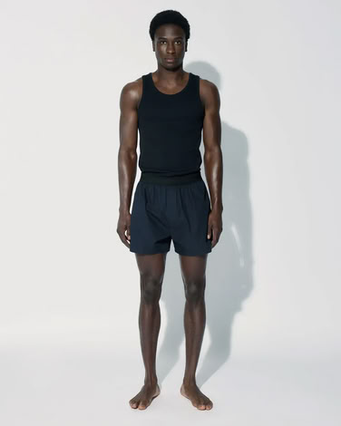 COTTON WOVEN BOXER SHORTS CLASSIC NAVY