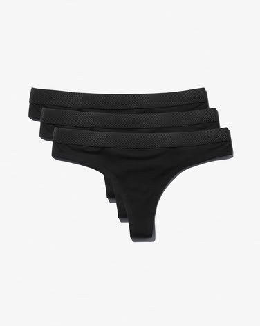 3 X THONG BLACK