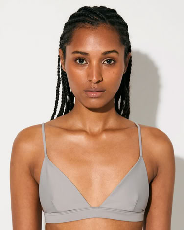 W - TRIANGLE TOP AND BIKINI BRIEF IN SLATE