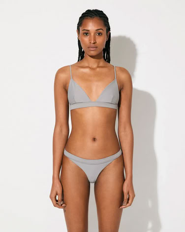 W - TRIANGLE TOP AND BIKINI BRIEF IN SLATE