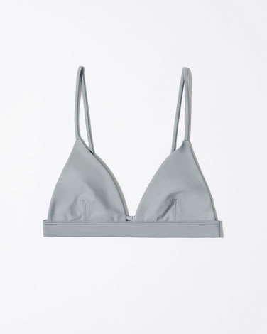 W - TRIANGLE TOP AND BIKINI BRIEF IN SLATE