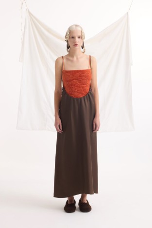 BROWN SUNDRESS-SKIRT