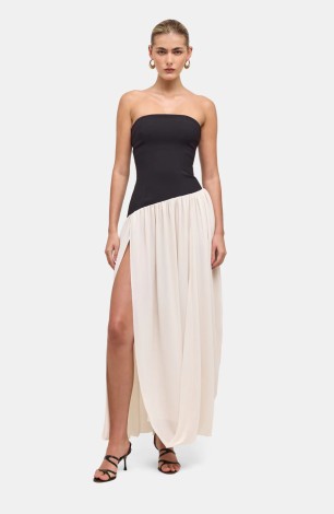BALLAD DRESS IN BLACK/IVORY