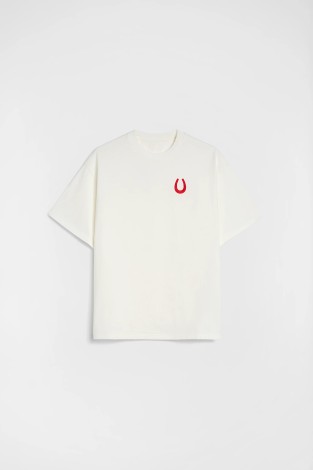 CNY T-SHIRT CN SS EMB PORCELAIN