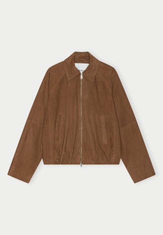 RAY SUEDE JACKET IN COGNAC