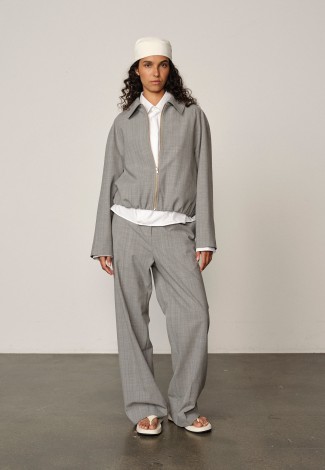RAY JACKET IN LIGHT GREY PINSTRIPE 