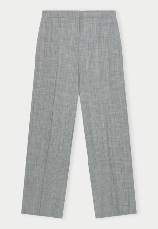 IVANO MIDT WAIST PANTS IN LIGHT GREY PINSTRIPE