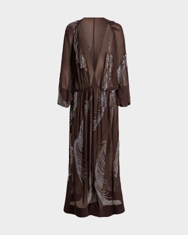 SILAS MIDI DRESS IN NOCCIOLA