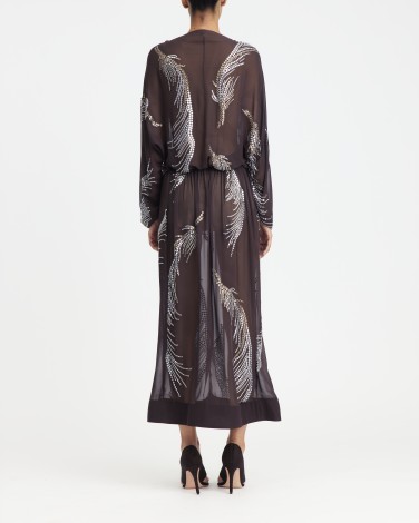 SILAS MIDI DRESS IN NOCCIOLA