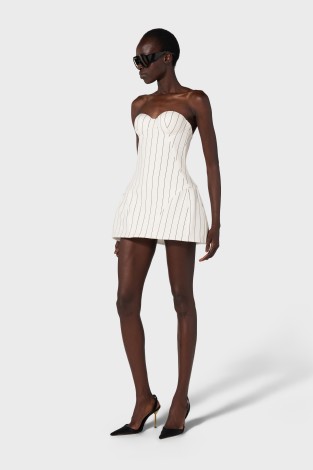 ABITO CORTO/SHORT DRESS IN WHITE/BLACK