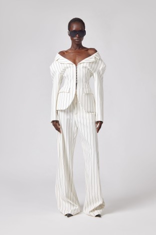 PANTALONE/TROUSER IN WHITE/BLACK