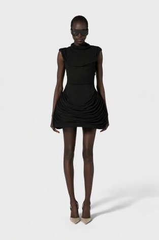 ABITO CORTO/SHORT DRESS IN BLACK