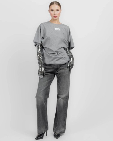 T-SHIRT LIGHT GREY MELANGE