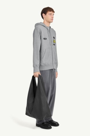 SWEAT JACKET LIGHT GREY MELANGE 