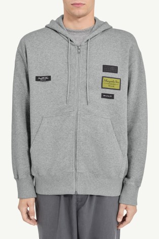 SWEAT JACKET LIGHT GREY MELANGE 