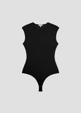 AURA SLEEVELESS BODYSUIT IN BLACK