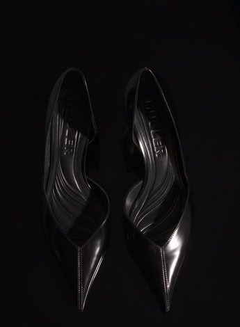 BLACK LEATHER FANG 55 PUMP 