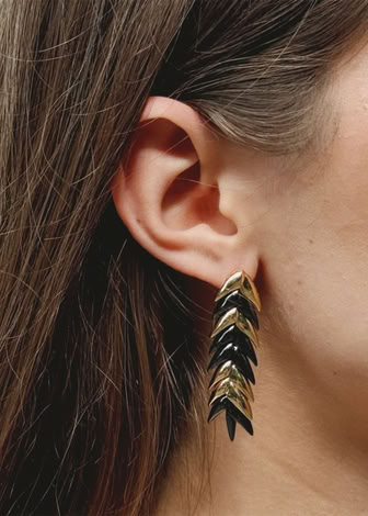 BURNED SPIKELET MEDIUM EARRINGS