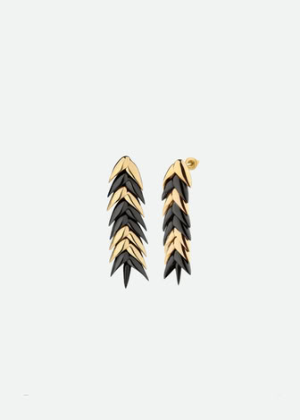 BURNED SPIKELET MEDIUM EARRINGS