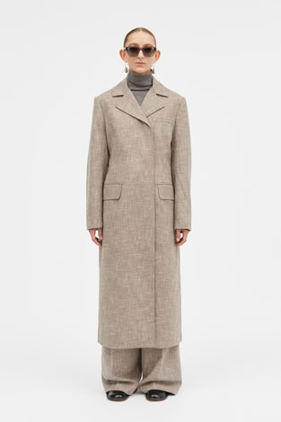 CALLIE STRUCTURE WOOL BLEND CINNAMON MELANGE