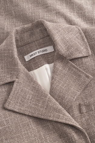 CALLIE STRUCTURE WOOL BLEND CINNAMON MELANGE