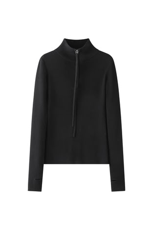 CAPRI ZIPPER TANK IN BLACK