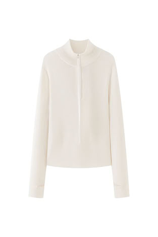 CAPRI ZIPPER TANK IN WHITE