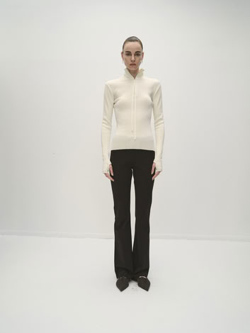 CAPRI ZIPPER TANK IN WHITE