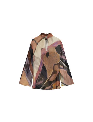 CHIFFON BLOUSE IN ABSTRACT PRINT