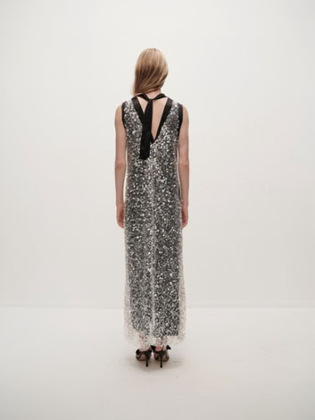 COSMO SEQUIN GOWN IN SILVER